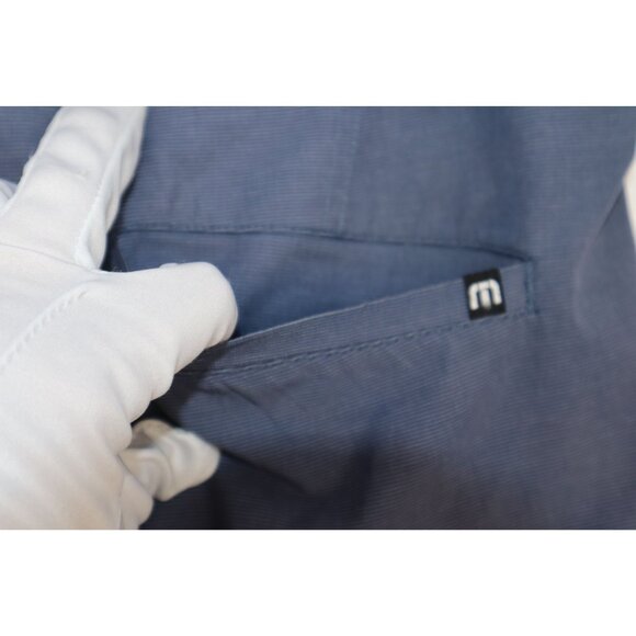 Travis Mathew Mens Blue Shorts 32 Polyester Cotton Spandex Blend Preppy Casual - Picture 5 of 11